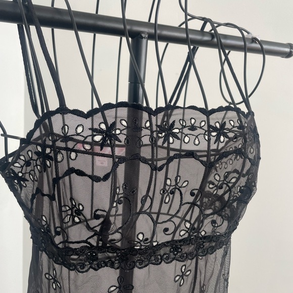 Victoria's Secret Black Sheer Lace Chemise - Picture 2 of 8